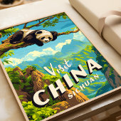 Chine Sichuan Panda Voyage Poster Mur Art