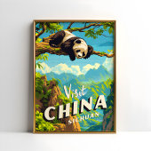 Chine Sichuan Panda Voyage Poster Mur Art