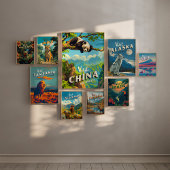 Chine Sichuan Panda Voyage Poster Mur Art