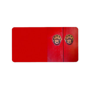 Chinees adres van de rode deur/verzendlabels etiket