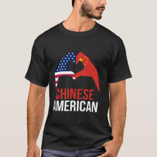 Chinees Amerikaans Vlag van de Verenigde Staten va T-shirt