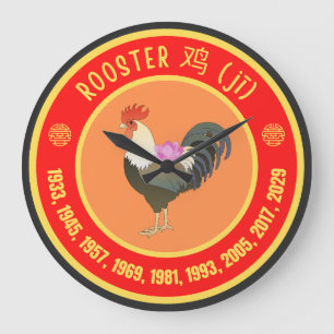 Chinees astrologische rooster grote klok