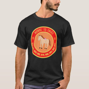 Chinees Astrology Horse-teken T-shirt