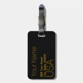 Chinees Bagagelabel van de halve aap (Achterkant verticaal)