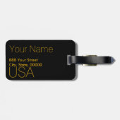 Chinees Bagagelabel van de halve aap (Achterkant horizontaal)