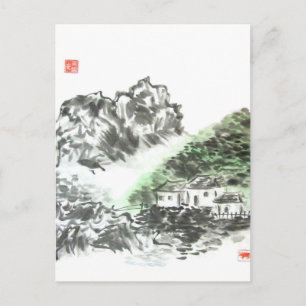 Chinees bergdorp briefkaart