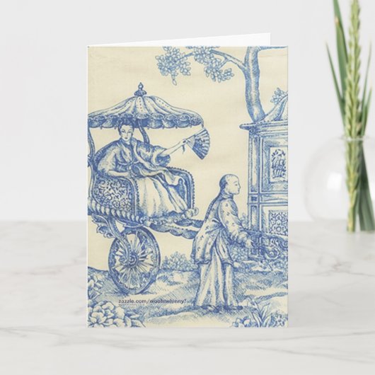 Chinees Blauw Toile Kaart (Voorkant)
