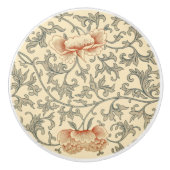 Chinees Bleek Oranje ventilator ~ grijs lef ~ * ~ Keramische Knop (Voorkant)