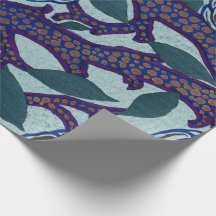 CHINEES BLOEMPATROON WIKKELPAPIER IN BLUES