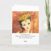 Chinees bride met Phoenix Fantasy Wenskaart Kaart (Achterkant)