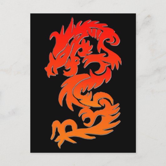 Chinees Briefkaart voor drakenvuur (Voorkant)