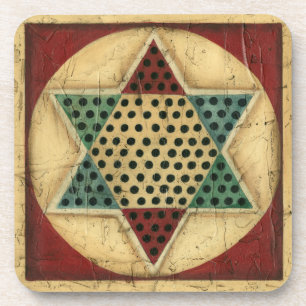  Chinees checkboard van Ethan Harper Bier Onderzetter