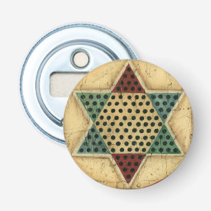 Chinees checkboard van Ethan Harper Button Flesopener