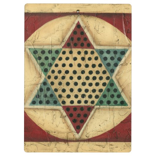 Chinees checkboard van Ethan Harper Klembord (Achterkant)