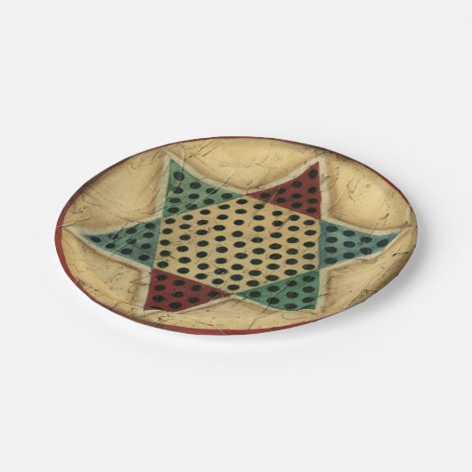  Chinees checkboard van Ethan Harper Papieren Bordje (Gekanteld)