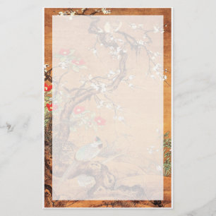 Chinees-Chinese inktkunst met vuurvaste en camelli Briefpapier