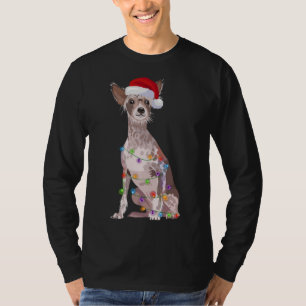 Chinees Crested Christmas Lights Xmas Hondenliefhe T-shirt