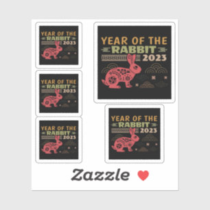 Chinees dierjaar konijn 2023 sticker