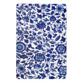 Chinees Donker marine blauw bloemmotief op wit Mini Klembord (Achterkant)
