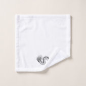 Chinees Dragon Black White Bad Handdoek (Wasdoekje)