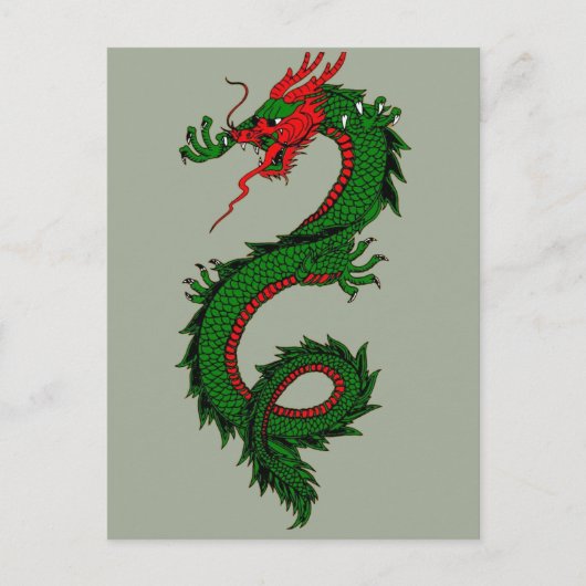 chinees dragon briefkaart (Voorkant)