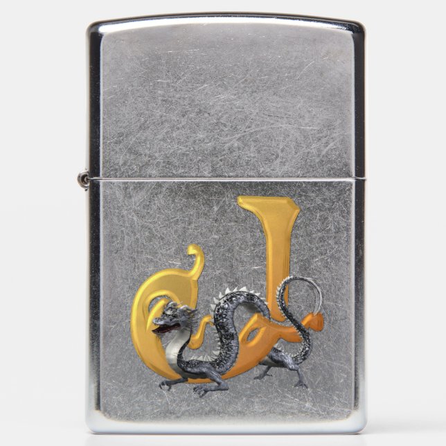 Chinees Dragon Monogram J (Voorkant)