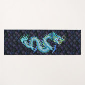 Chinees drakenblauw yogamat (Voorkant (horizontaal))