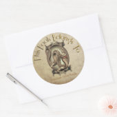 Chinees Drakenboekje Ronde Sticker (Envelop)