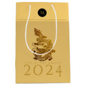 Chinees Drakenjaar 2024 Elegant Monogram MGB Medium Cadeauzakje (Voorkant)