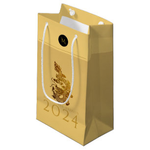 Chinees Drakenjaar 2024 Elegant Monogram SGB Klein Cadeauzakje