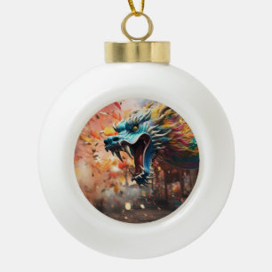 Chinees drakensymbool 2024 keramische bal ornament