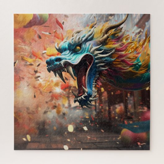 Chinees drakensymbool 2024 legpuzzel (Verticaal)
