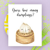 Chinees dumpling baby shower - hoeveel dumplings poster