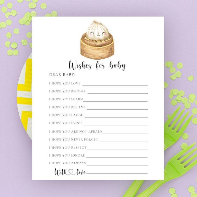 Chinees dumpling baby shower Wensen voor baby (Creator heeft geüpload)