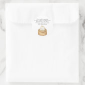 Chinees dumpling gebedskaarsetiket ronde sticker (Tas)