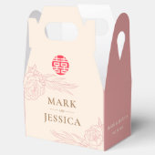 Chinees elastisch dubbeldeksdennenhuwelijk bedankdoosjes (Geopend)