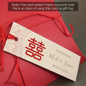 Chinees Elegant Bruiloft Label (1x3 inch)