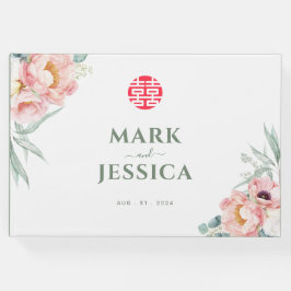 Chinees Elegant Dubbel Geluk/Liedje Mijn Bruiloft Gastenboek