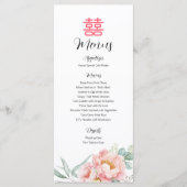 Chinees elegant Dubbelgeluk Weddenschap Menu (Voorkant)