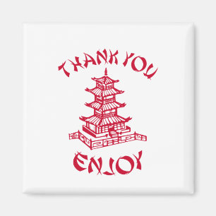 Chinees eten Dank je wel Magneet