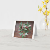 Chinees Evergreen - Blank gevouwen Kaart (Gele Bloem)