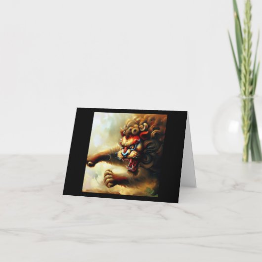Chinees foo lion (10) kaart (Voorkant)