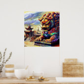 Chinees foo lion (11) poster (Keuken)