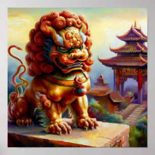 Chinees foo lion (13) poster