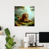 Chinees foo lion (17) poster (Thuiskantoor)