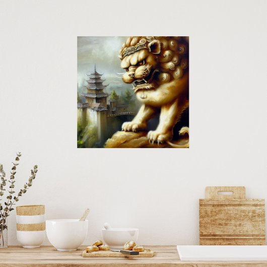 Chinees foo lion (19) poster (Keuken)