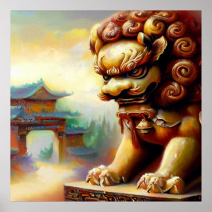 Chinees foo lion (24) poster