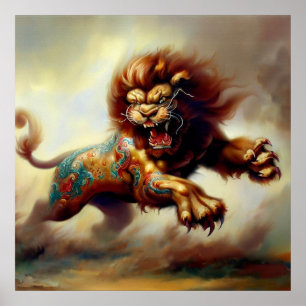Chinees foo lion (26) poster