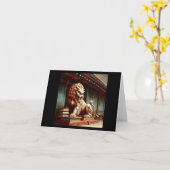 Chinees foo lion (2) kaart (Gele Bloem)