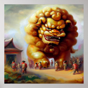 Chinees foo lion (33) poster